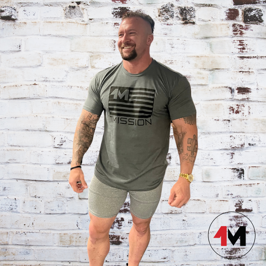 FREE WITH ORDERS OVER $100! 1Mission OG Flag T-Shirt BACK IN STOCK!